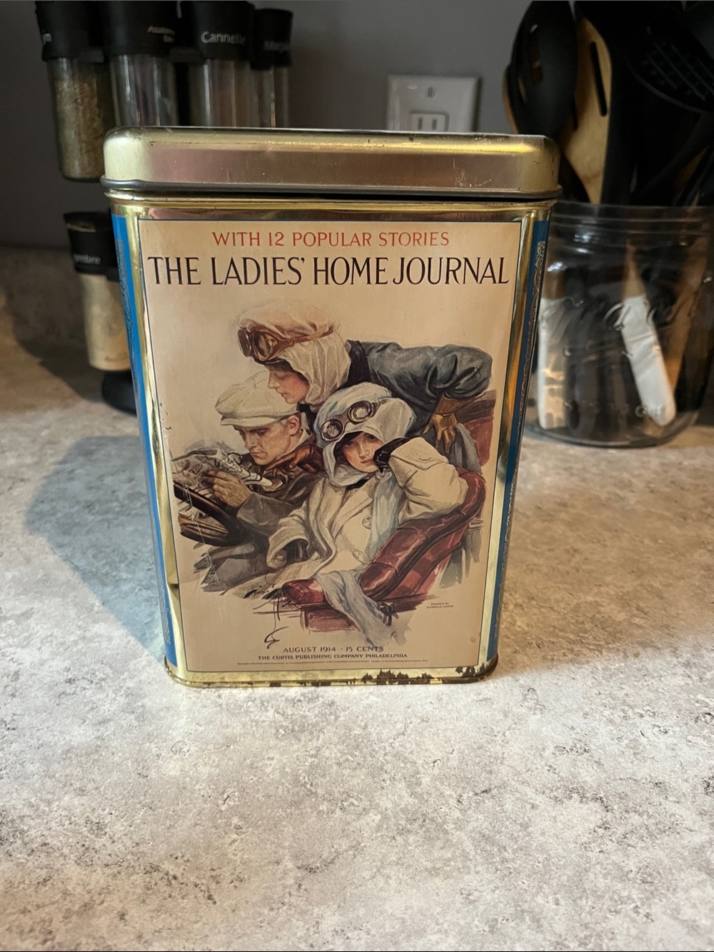 The Ladies' Home Journal Vintage Illustrated Tin - Blue and Cream